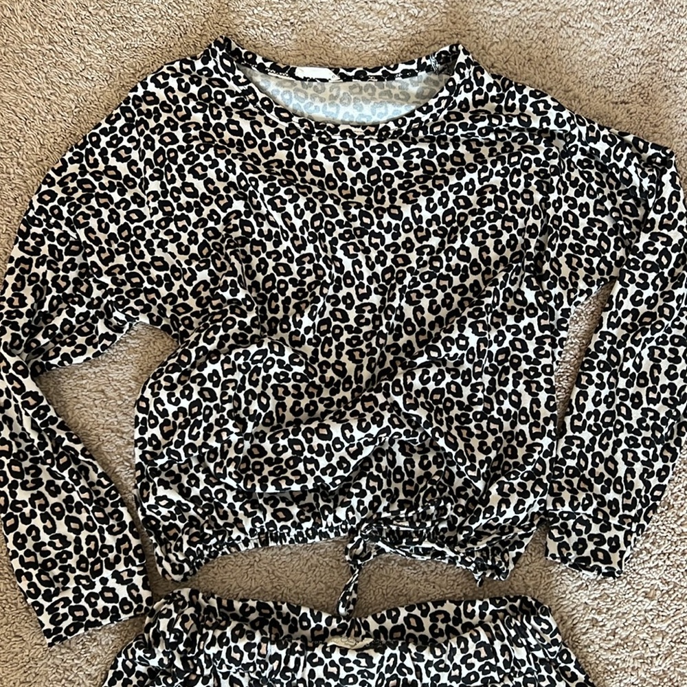 Leopard Print Pajama Set - Picture 2 of 5